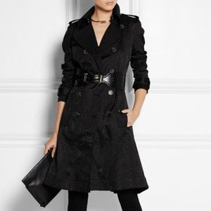 Altuzarra for Target black snakeskin trench NWT